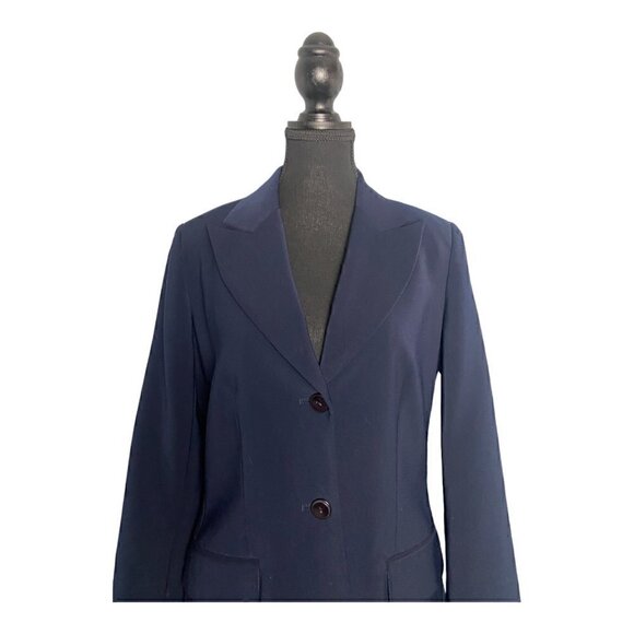 Vintage 90s Womens Classic Navy Blazer Size 4 - Picture 4 of 9